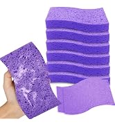 S-Shaped 6 Pack Non-Scratch Cellulose Scrub Sponge, Cellulose Sponges, Heavy Duty Dishwashing Spo...