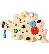MindPal Busy Board, Montessori Toys for 3 Year Old, Baby Sensory Toys for Toddlers with 12 LED Li...