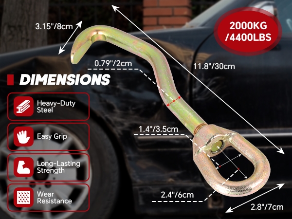 Auto Body Pulling Clamp Car Frame Puller Hook