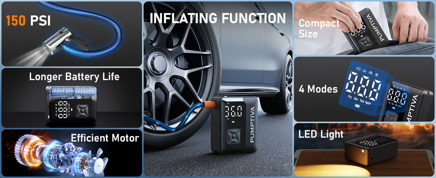 Tire Inflator Portable Air Compressor