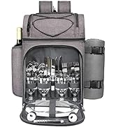 Hap Tim Picnic Backpack for 4 Insulated, Cool Bridal Shower Gifts for Bride, Engagement Gifts for...