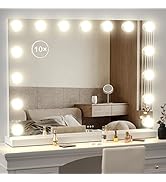 Gvnkvn Vanity Mirror with Lights, Vanity Tabletop Hollyhood Makeup Mirror, Hollywood Lighted Mirr...