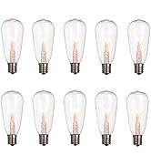 GOOTHY ST40 Edison Replacement Bulbs, C9/E17 Intremediate Screw Base Clear Glass Light Bulbs UL L...