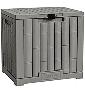 EAST OAK Outdoor Storage Box, 31 Gallon Deck Box Indoor and Outdoor Use, Waterproof Resin Storage...