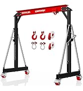 LDHTHOPI 3 Ton Gantry Crane, 6600LBS Adjustable Gantry Crane with 8.53-12.47ft Height, Shop Lift ...