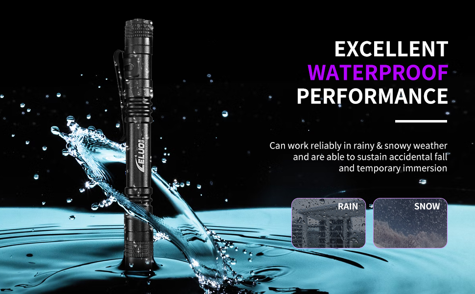 2 Pack UV Penlight Flashlight with Clip,Mini LED Handheld Tactical Pocket Torch with High Lumens