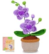 kgxulr Crochet Kit for Beginners,Butterfly Orchid Crochet Kit Beginner Crochet Starter Kit for Co...