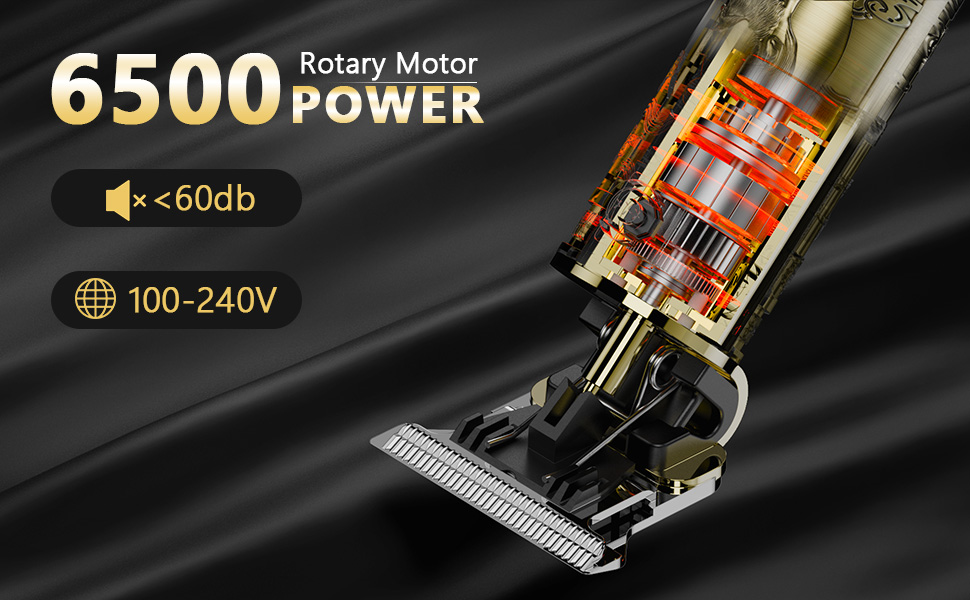 6500 RMH hair clippers with high speed motion