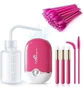 mlogiroa Lash Eyelash Fan Kit - Mini Portable Fans with 50 Lash Shampoo Brush, 3 Nose Blackhead F...