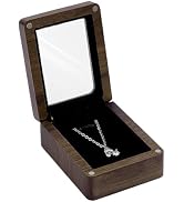 PH PandaHall Walnut Wood Necklace Box Pendant Storage Case 2.5x3.3x 1.3 Inch Jewelry Display Case...