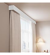 MaKefeile Metal Curtain Track System Custom Curtain Box Double curtain Track Cornice Boards And C...