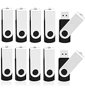 KOOTION 10 Pack 4GB Flash Drive 4gb USB 2.0 Flash Drives Keychain USB Drive Bulk Thumb Drive Swiv...