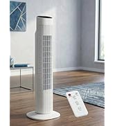 Uthfy 31”Tower Fan for Bedroom, 120° Oscillating Electric Bladeless Fan with Remote, 3 Speeds, 3 ...