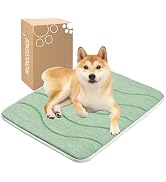 MICROCOSMOS 0.8" Thick Cooling Dog Foam Pad &amp; Summer Pet Sleeping Mat, Machine Washable, Material...
