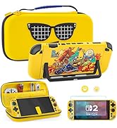 FUNDIARY Yellow of Fortnite Carrying Case for Nintendo Switch 2 2025, Shockproof Accessories Kit ...
