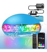 GEYUEYA Home RGB+IC LED Pool Light, 5V Low Voltage Submersible Pool Light, RGB Multi Color Changi...