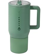 HydroJug Traveler - Modern 20 oz Tumbler with Handle &amp; Simple Flip Straw - Car Cup Holder Friendl...