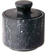 Fox Run Marble Salt Cellar, Black 3 x 3 x 3 inches