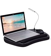 BIRDROCK HOME Oversized Lap Desk with Memory Foam Cushion | Wrist Rest Cushion and USB Light | Fi...