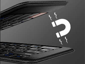 Ergonomic Split Bluetooth Foldable Keyboard multi-device - Black A+ content page (3)