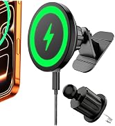 for MagSafe Car Mount Charger, 15W Fast Charging Magnetic Wireless Car Charger, [3000gf Ultra Mag...