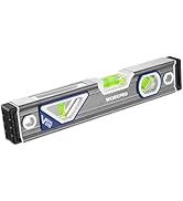WORKPRO 10 Inch Torpedo Level, Small leveler tool with 3 Different Bubbles 45°/90°/180°, bubble l...