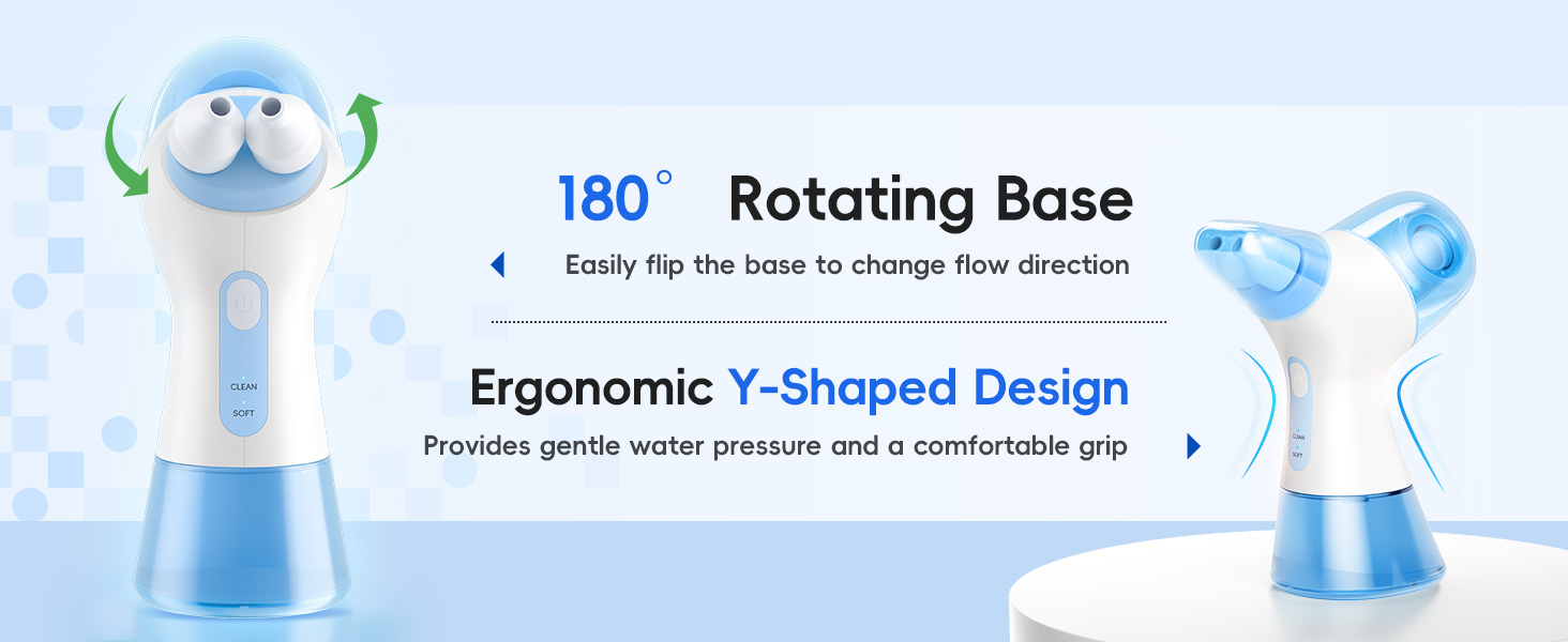 180 Rotating BaseEasily flip the base to changeflow direction