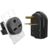 Strhowill NEMA 6-30P Plug &amp; 6-30R Receptacle Set – 30A 250V Industrial-Grade Power Combo, Heavy-D...