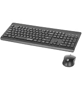 Manhattan Wireless Keyboard and Mouse Combo Set - Full-Size, Quiet Typing, 1200 DPI Precision, Un...