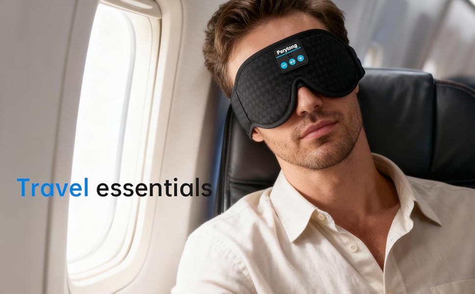 Bluetooth eye mask, sleep mask for side sleepers, comfortable sleep mask