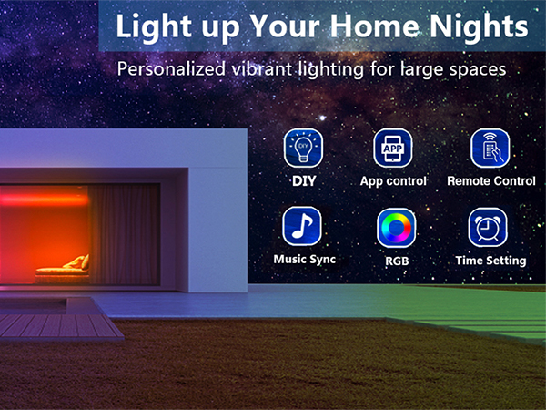 dalattin Led Lights for Bedroom 200ft,APP and Remote Control