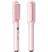 Wavytalk Hair Straightener Brush, Sleek Sweep Ionic Straightening Brush, Anti-Scald Ceramic Strai...