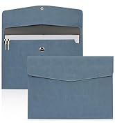 Toplive Document File Folder, Waterproof Thin PU Leather A4 Envelope Folder File Document Organiz...