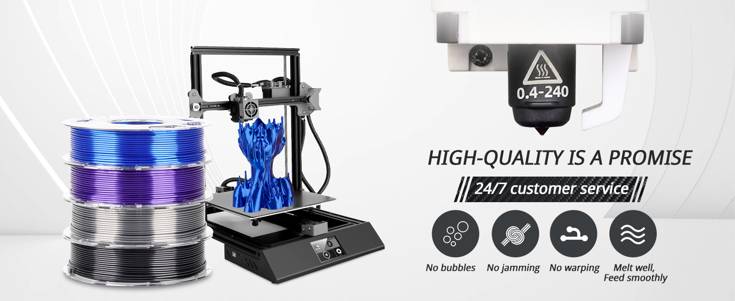 Silk PLA Filament 1.75mm 3D Printer filaments