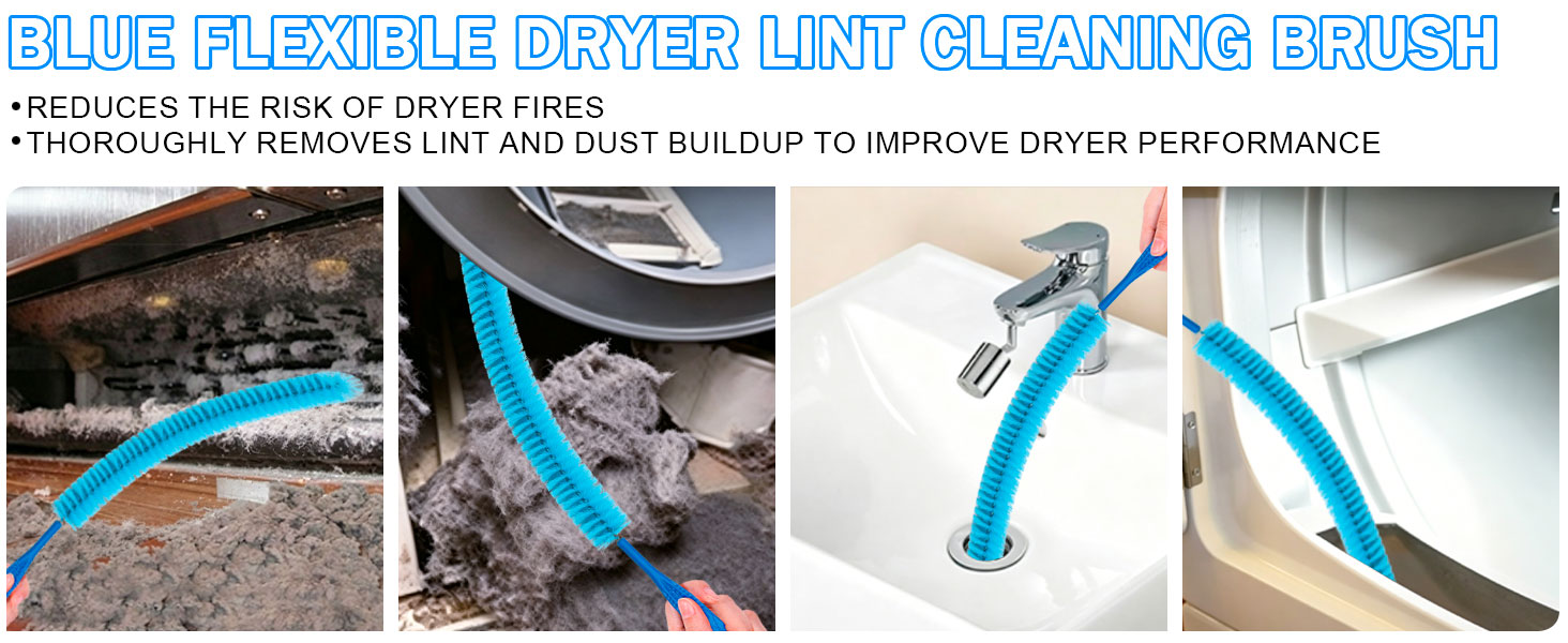 Dryer Vent Cleaner Kit with Flexible Vacuum Hose Attachments