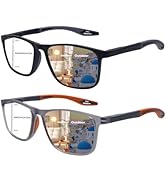 CLASAGA Progressive Multifocal Reading Glasses for Men Photochromic Gray Sunglasses Sports Style ...