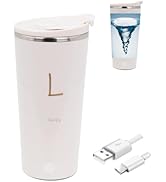 daasigwaa Rechargeable Self Stirring Mug - Magnetic Electric Auto Mixing Stainless Steel Cup for ...