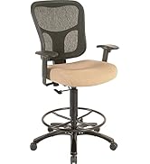 Tempur-Pedic Tp8200 Ergonomic Fabric Mid-Back Drafting Stool, Beige (Tp8200-Beige)