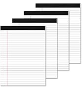 Note Pads 8.5 x 11 Wide Ruled Lined Writing Note Pad for Office 4 Pack White Legal Pads 8.5 x 11"...
