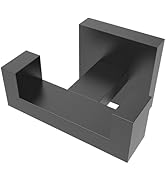 Ruacq Double Towel Hook Matte Black Square Base Bathroom Robe Towel Holder Hand Towel Hanger Stai...