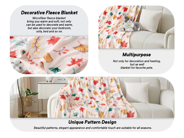 Autumn Leaves Throw Blanket