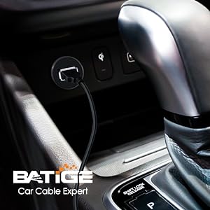 BATIGE - SMALL SINGLE PORT USB 3.0 CAR MOUNT FLUSH CABLE detail