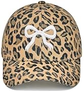 Womens Baseball Cap Trendy Leopard Print Embroidery Cotton Breathable Adjustable Cap for Outdoor ...