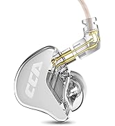 CCA CRA in Ear Monitor Headphones, Ultra-Thin Diaphragm Dynamic Driver Super Bass Clear Sound Gam...