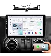 Car Stereo Radio for Jeep Wrangler JK Compass Grand Cherokee Dodge Ram,10.2 Inch Touch Screen Upg...