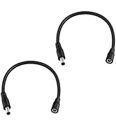 5.5mm x 2.1mm 1FT DC Power Extension Cable Male to Female 12V/24V 14AWG DC Connection Cable for C...