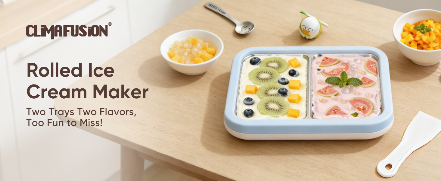 Dual Trays Rolled Ice Cream Maker