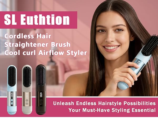 Cordless Hair Straightener Brush