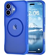 Diverbox for iPhone 16 Case,Compatible with MagSafe,Translucent Matte Shockproof Anti-Slip Anti-F...