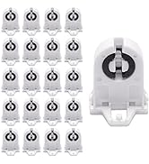 Screw Type T8 Lamp Holder JACKYLED 20-Pack, UL Non-shunted Light Socket for LED Fluorescent Tube ...